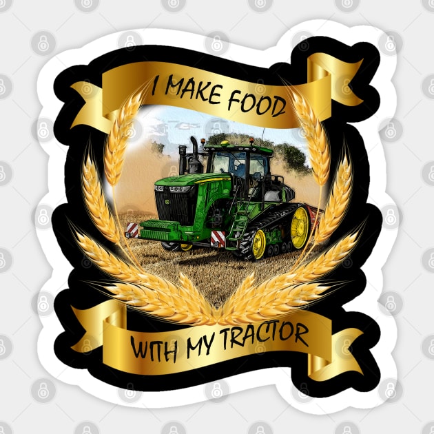 no farmers no food - i make food with my tractor Sticker by WOS